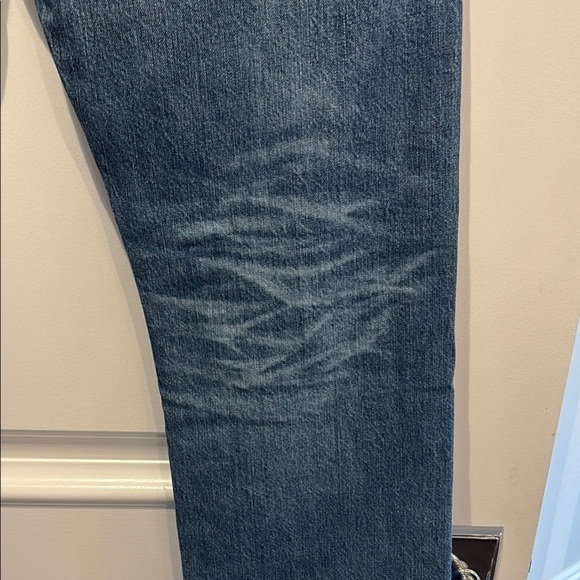 AG Matchbox Slim and straight Relaxed Blue Distressed Jeans - Picture 5 of 13